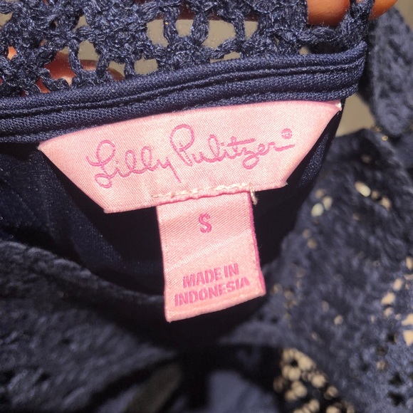 Sz S Lilly Pulitzer JAIMIE KNIT LACE SHIFT DRESS - Picture 7 of 8